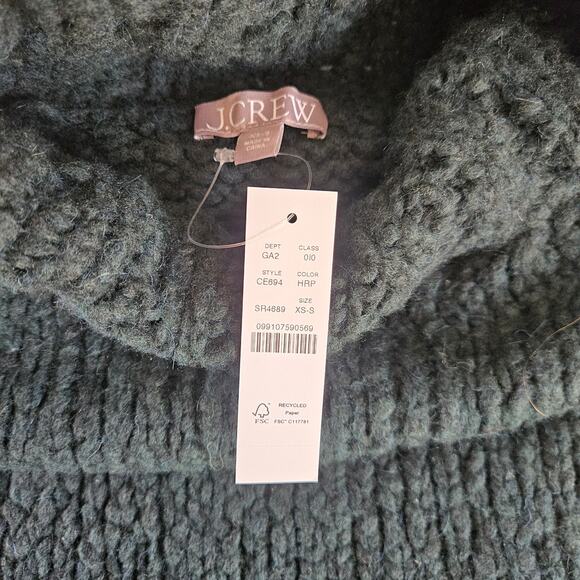 J.Crew Alpaca Wool Blend Textured Mock Neck Sweater XS-S Coastal Grandma - Picture 5 of 9